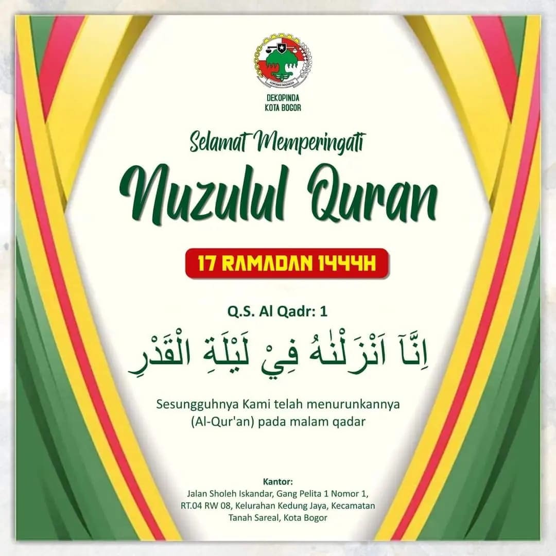 Selamat Memperingati Nuzulul Quran 17 Ramadhan 1444H